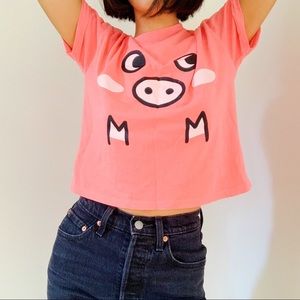Bershka piggy cropped tee